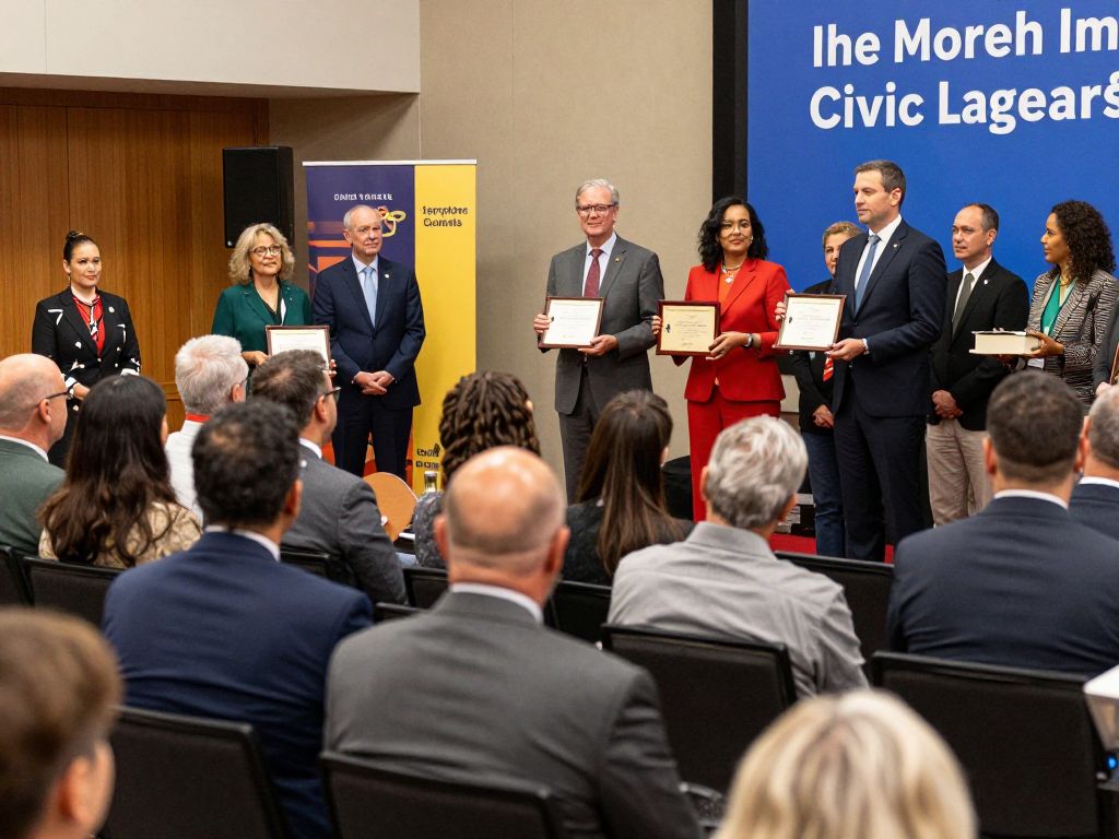 Gathering at the Boston Beacon Awards celebrating civic leaders