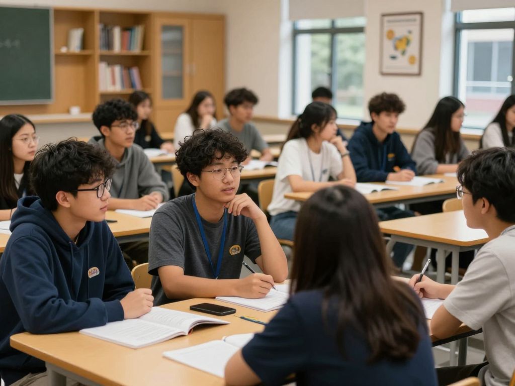 Students discussing advocacy at Boston College