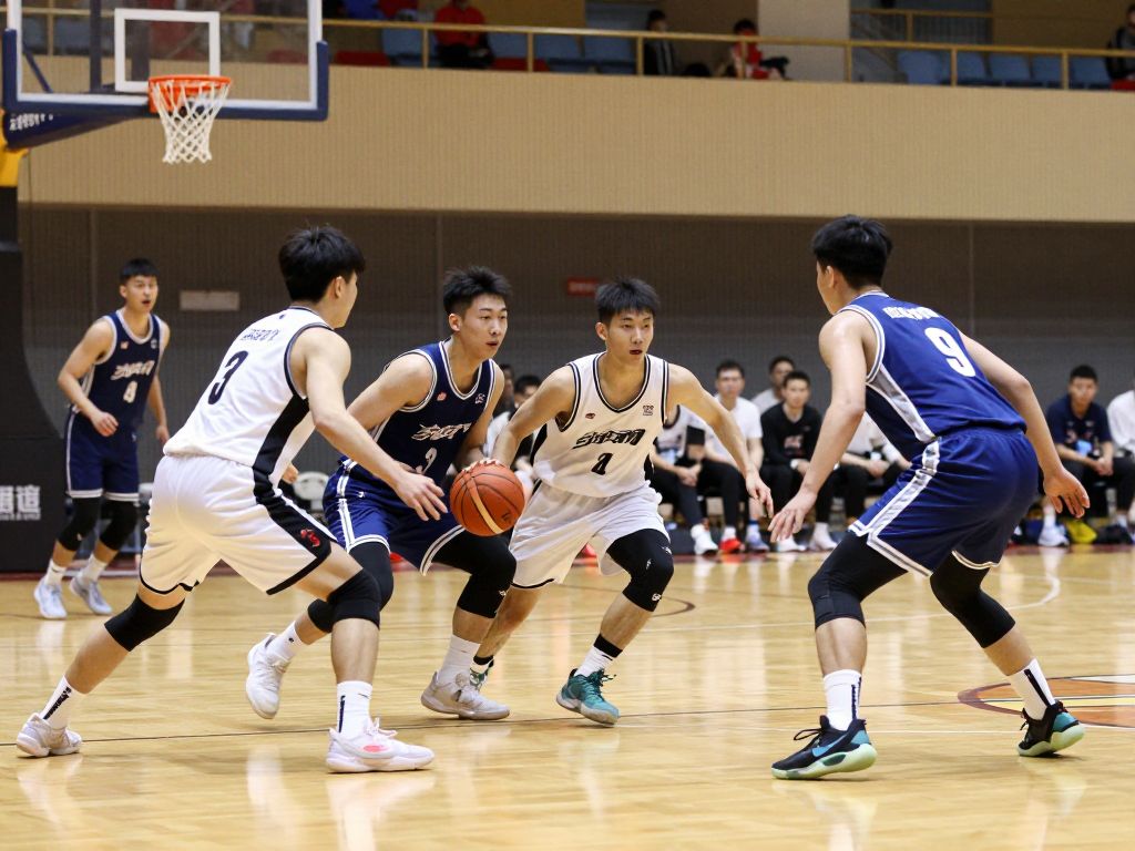Boston College women's basketball players in action during a game.