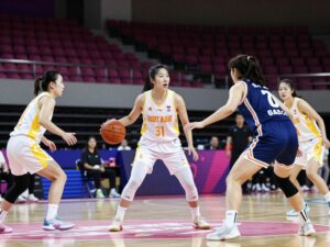 Boston College women's basketball team in action against Duke.