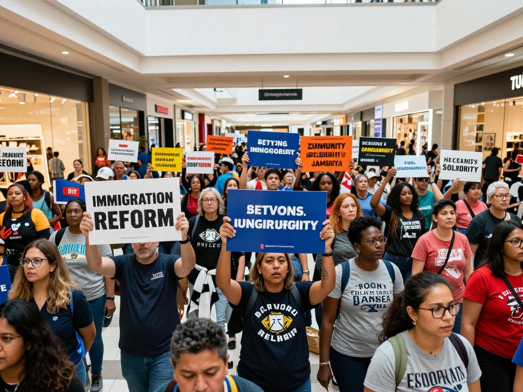 Crowd at Boston community rally showing solidarity with Minnesota protests