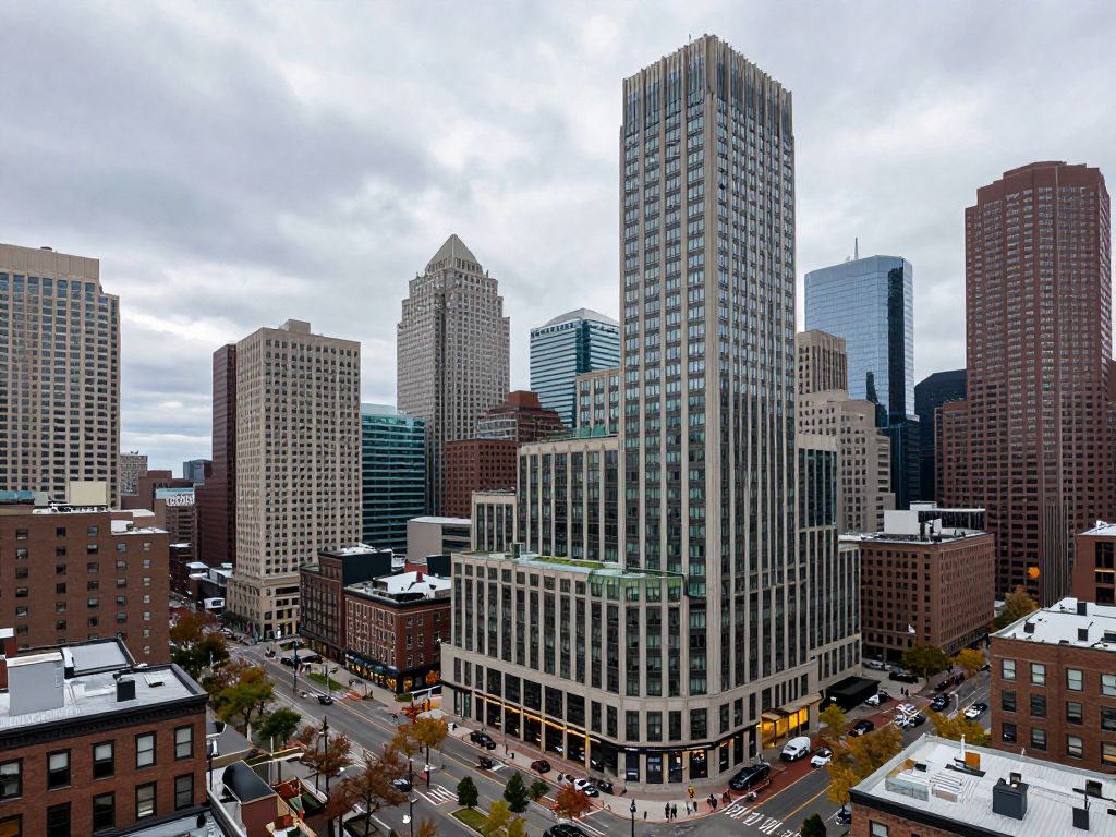 Boston skyline showcasing economic growth
