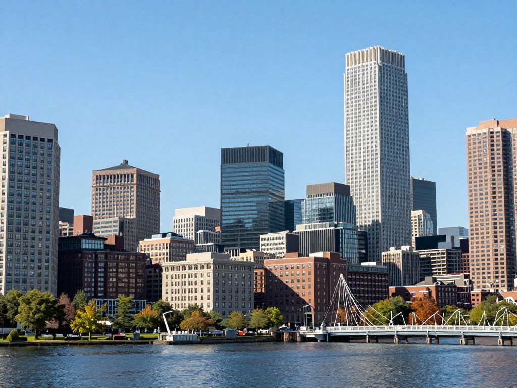City skyline of Boston showcasing economic growth and inclusion.
