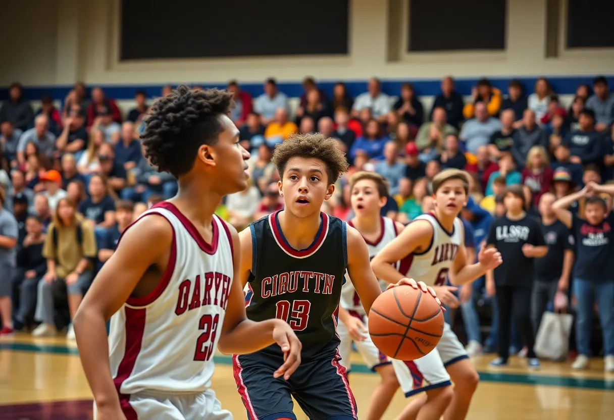 High school basketball game between Malden Catholic and Xaverian Brothers