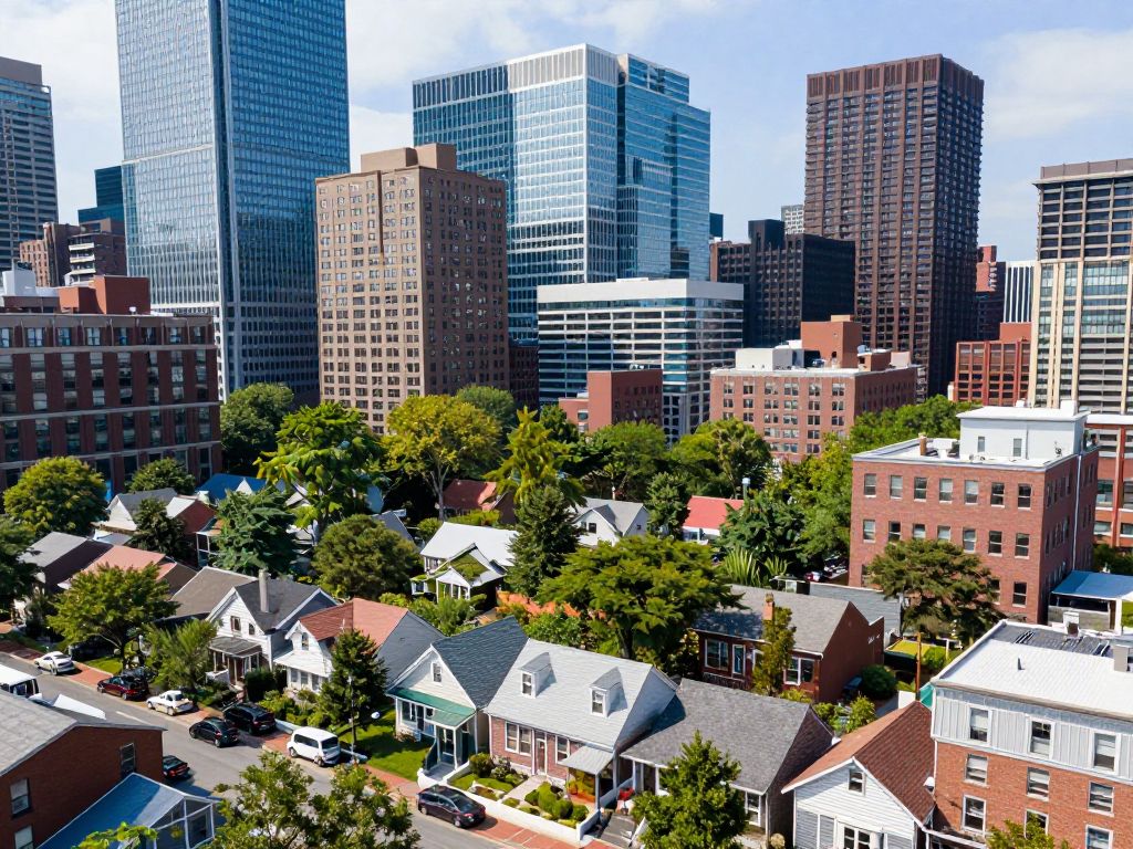 Cityscape of Boston showcasing residential properties