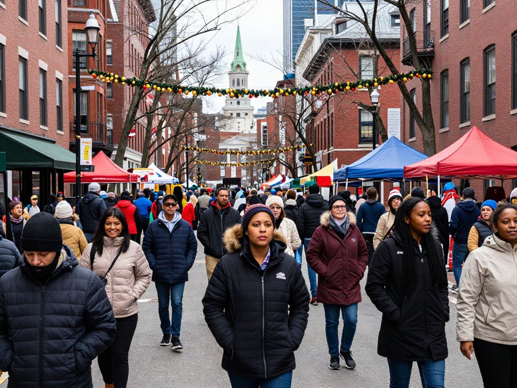 Community members in Boston participating in Inauguration 2026 festivities.