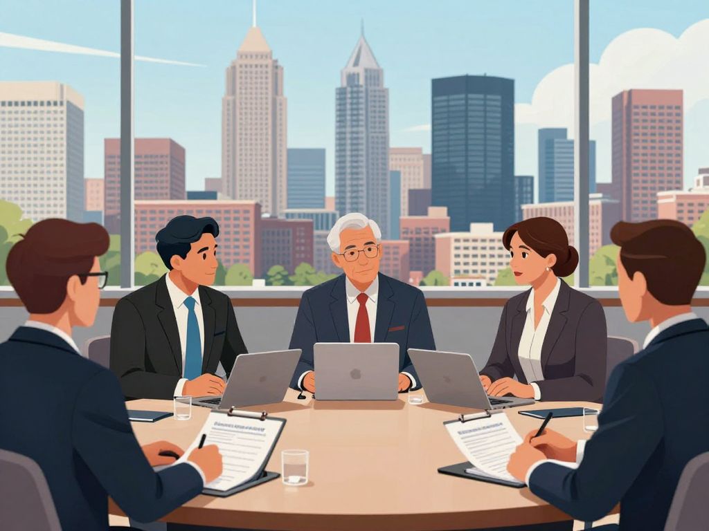 Legal professionals discussing IP law at Boston's IP Conference