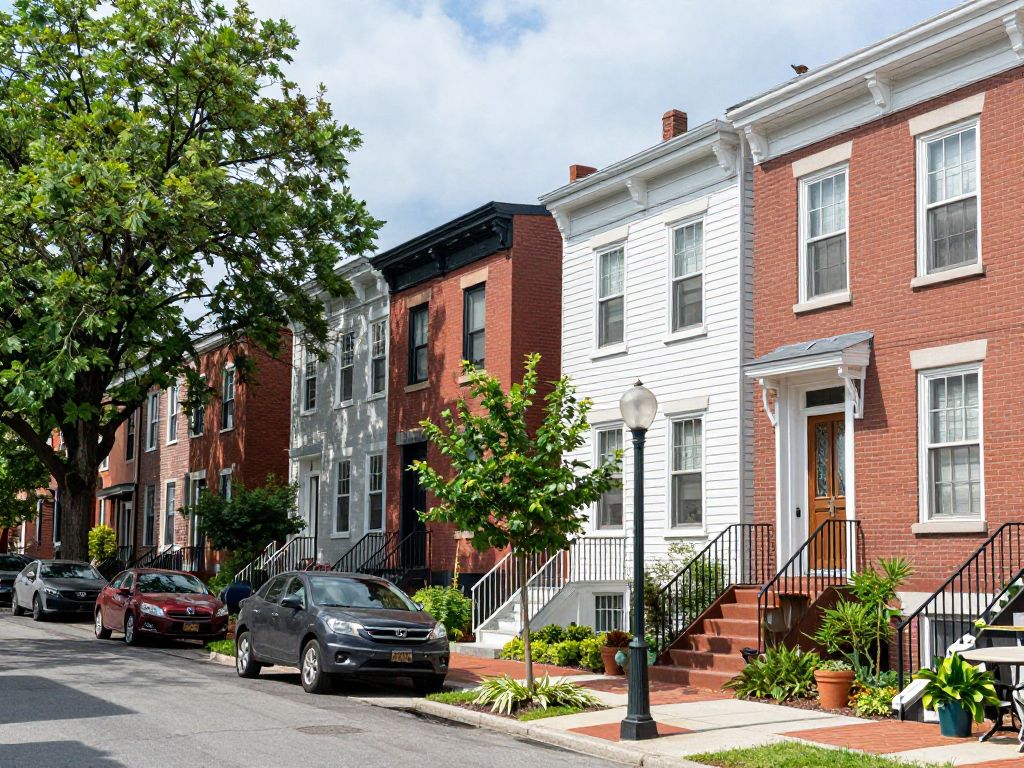Residential buildings in a Boston neighborhood reflecting a vibrant community.