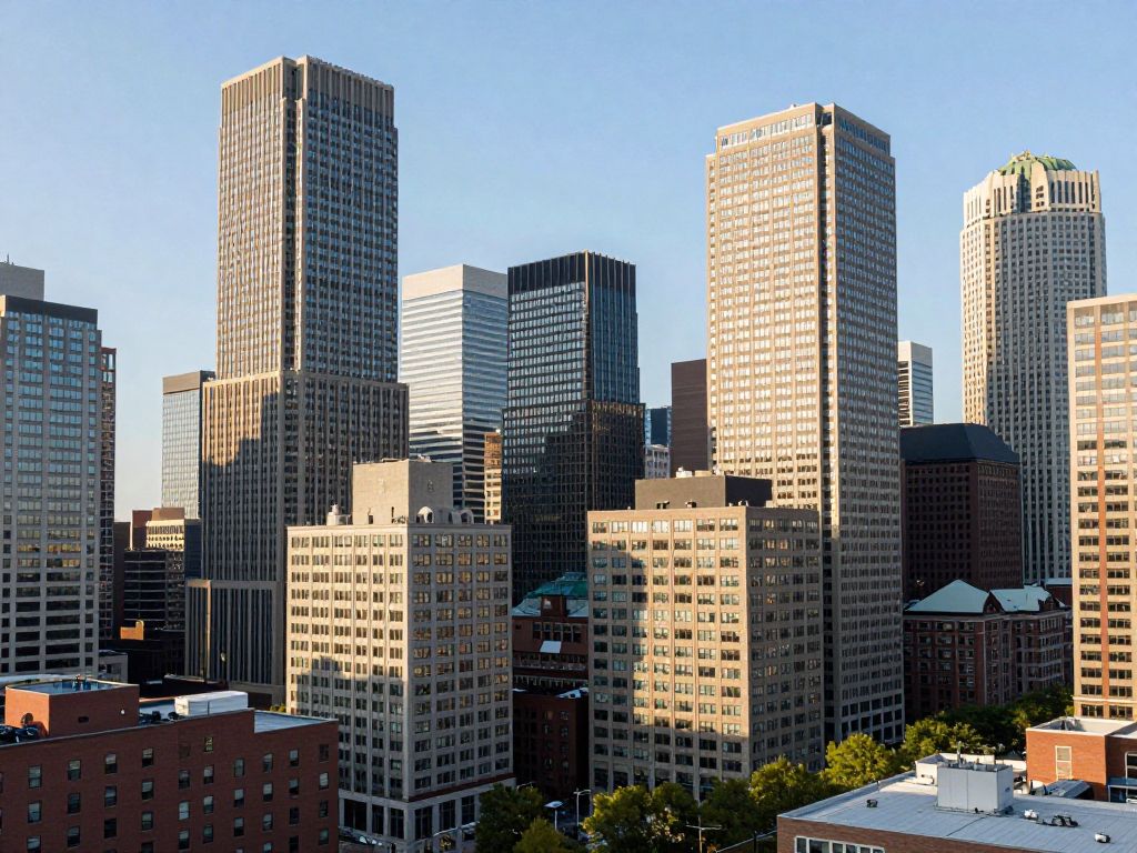 A view of Boston's commercial office towers