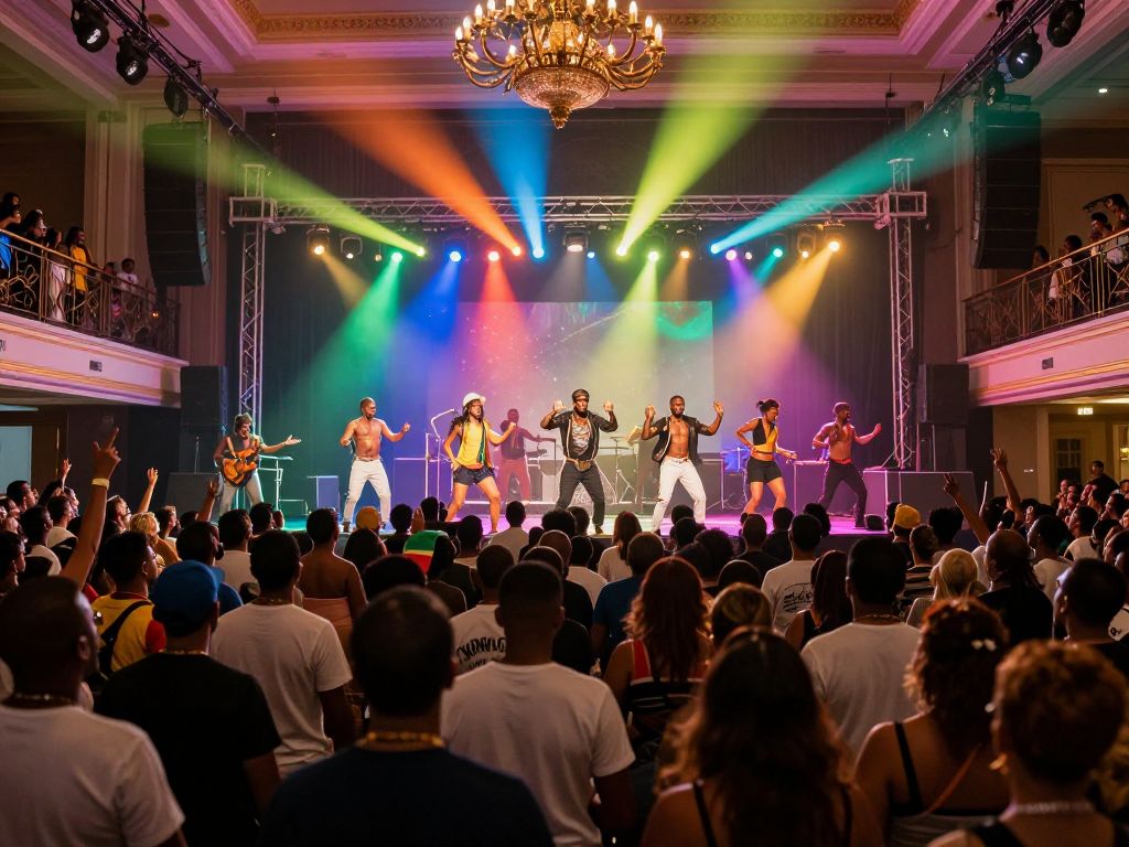 Crowd enjoying the Reggae Fest at Big Night Live in Boston