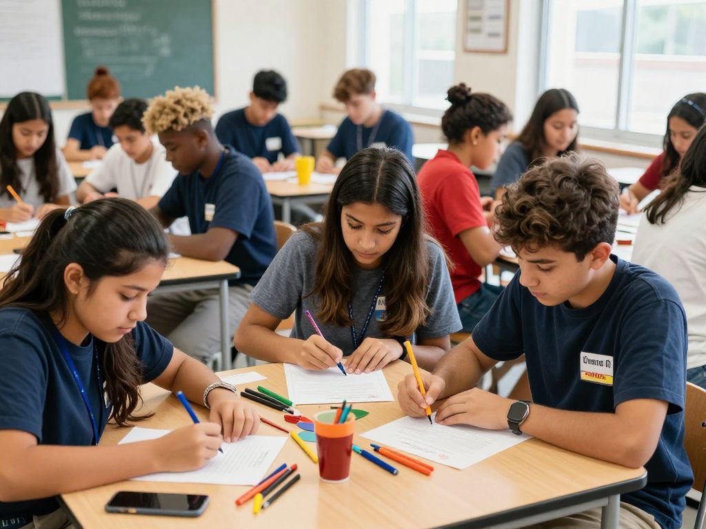 Students participating in vocational education training in Boston