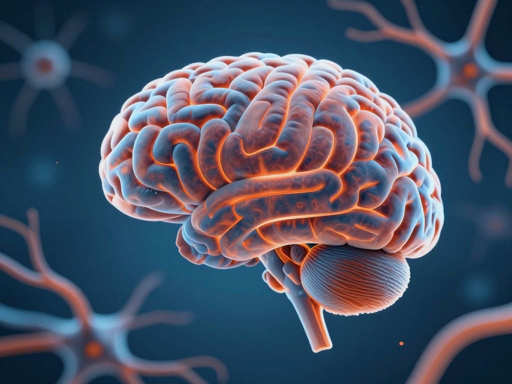 Abstract representation of brain health and neurodegenerative research