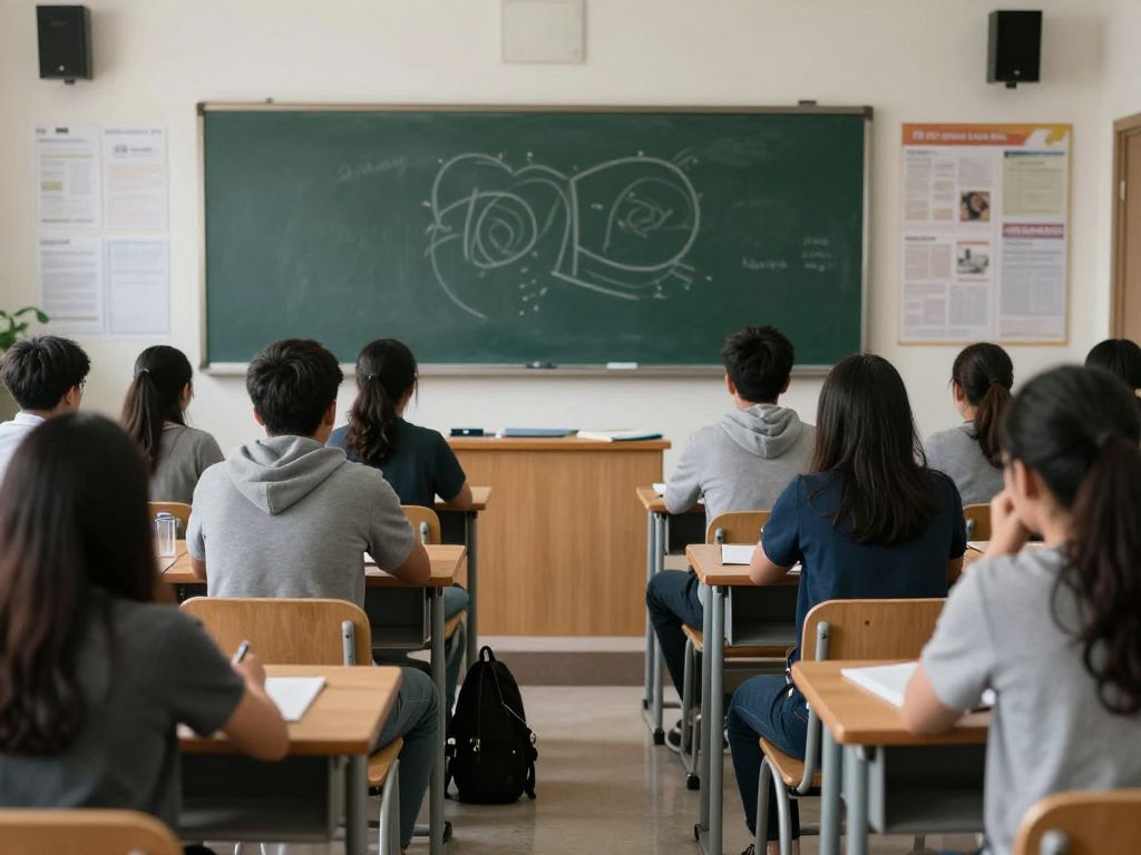 An artistic interpretation of grief in an educational environment.