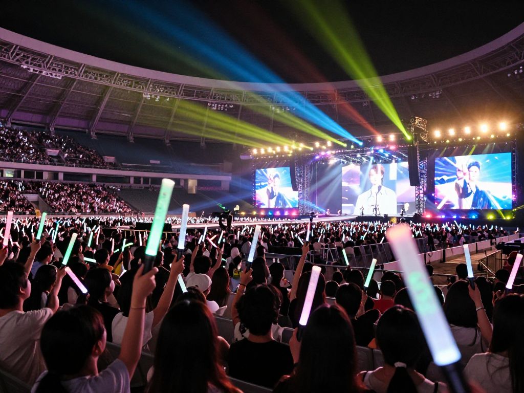 Crowd at BTS concert in Boston's Gillette Stadium