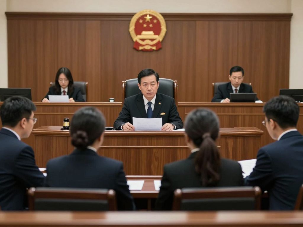 A bustling courthouse illustrating the legal process and public service.