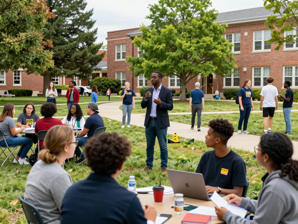 A gathering at Boston University for the Dr. Martin Luther King, Jr. celebration with students and faculty participating.