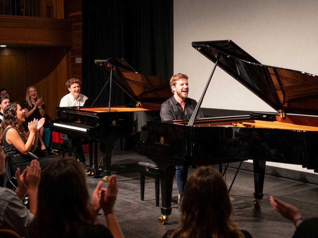 Audience enjoying a Dueling Pianos show at The VERVE Hotel Boston Natick