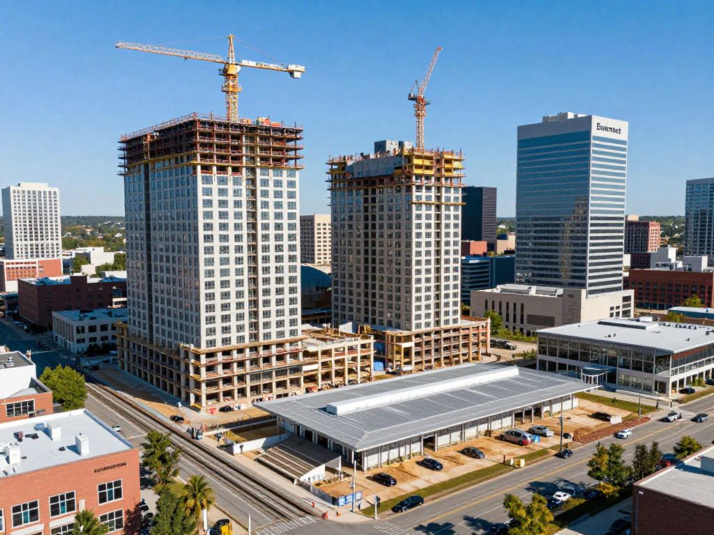 Visualization of Everett's new hotel and rail stop developments.