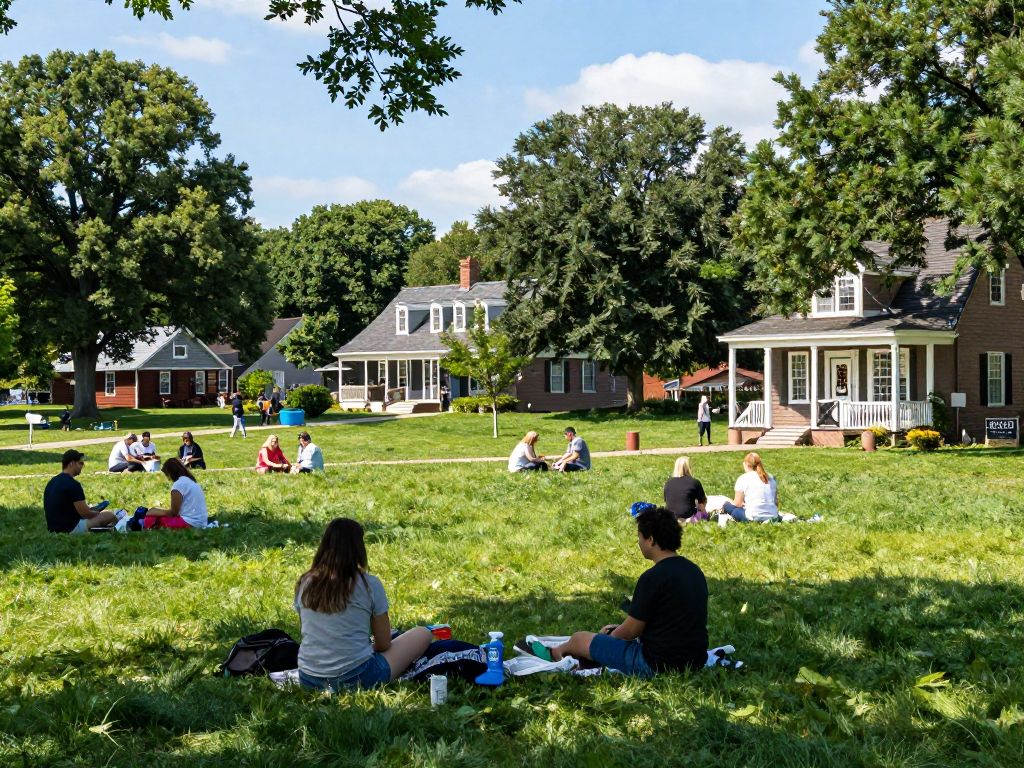 People enjoying time in Framingham's parks and historical landmarks
