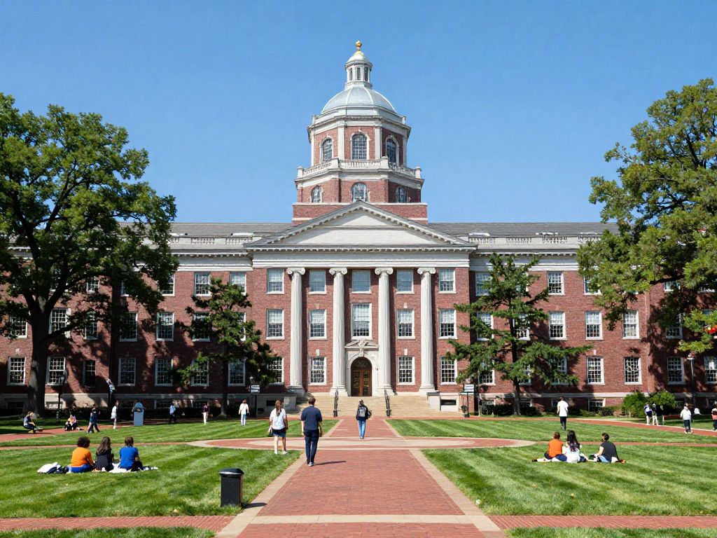 Scenic view of Harvard University showcasing its historic architecture and vibrant academic life.