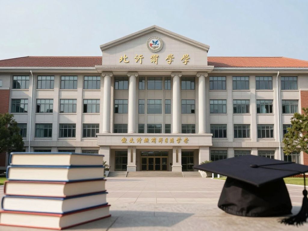 Harvard University campus with academic symbols