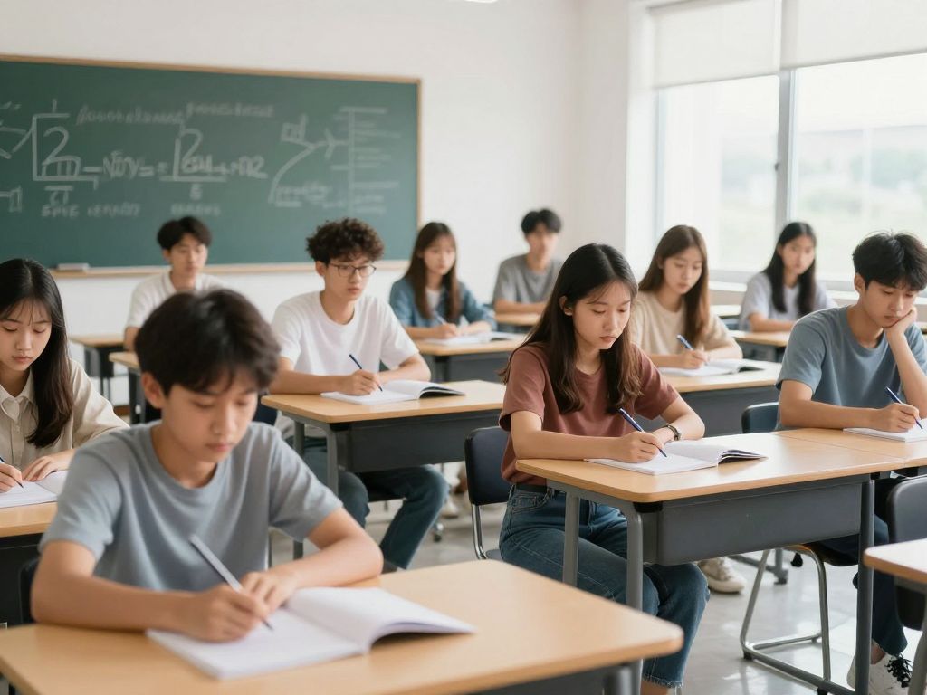 Classroom filled with diverse students engaged in learning