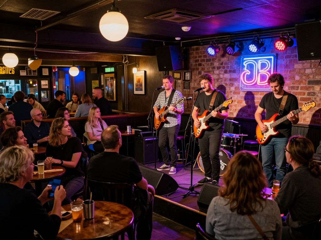 Audience enjoying live music at McGonagle's Pub in Boston