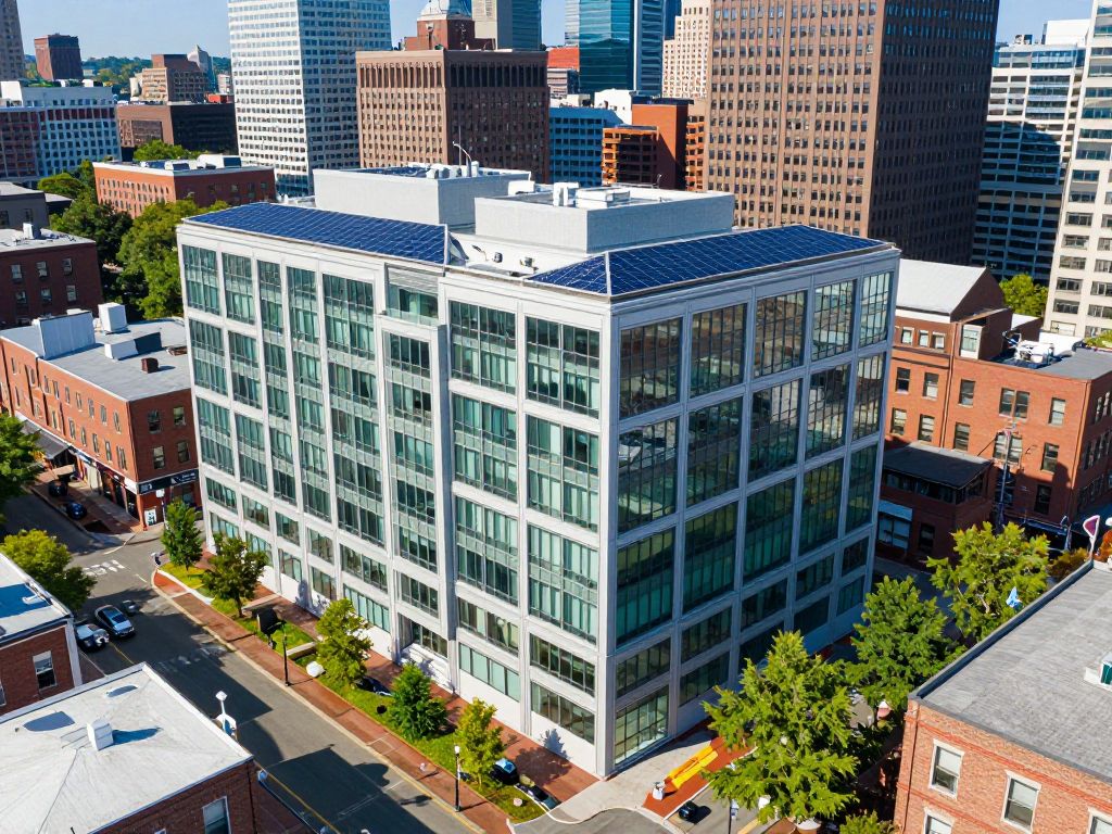 Exterior view of Lydian's sustainable aviation fuel headquarters in Charlestown, Boston.