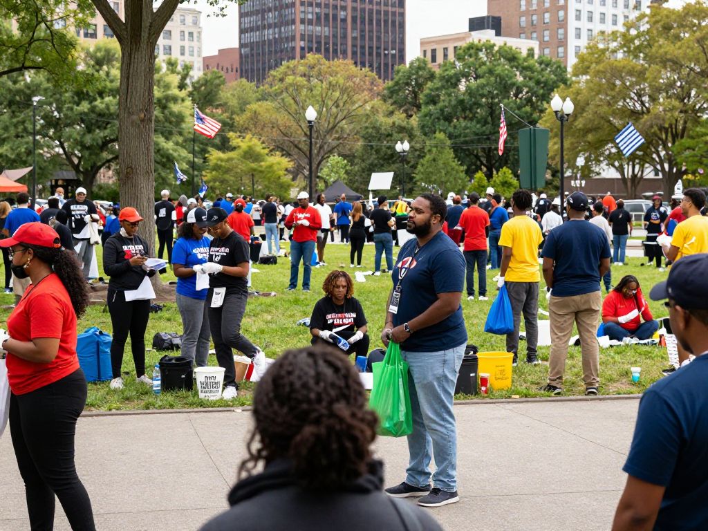Diverse community members participating in Martin Luther King Jr. Day celebrations