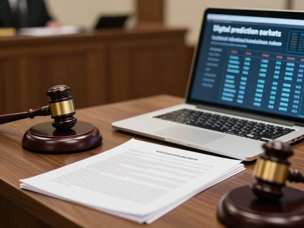 Courtroom scene illustrating the ruling against sports predictions