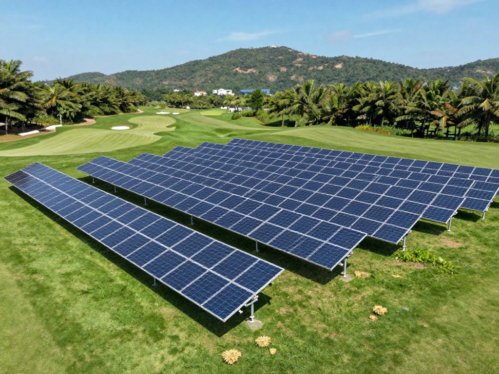 Solar panels on former golf course in Massachusetts