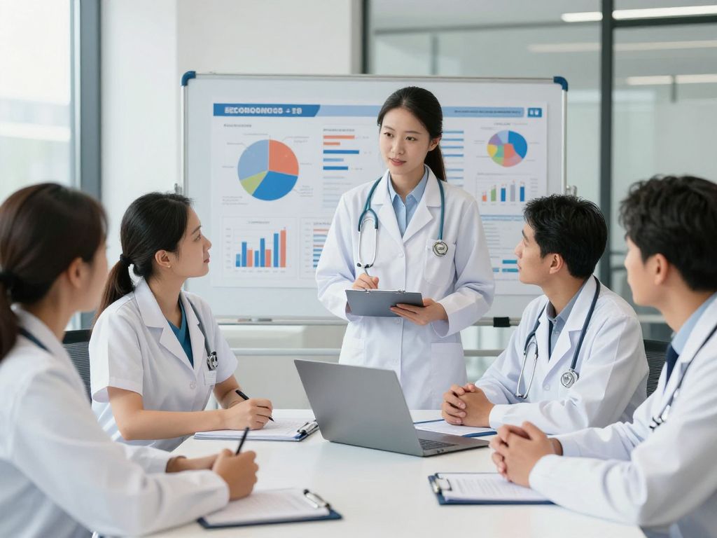 Healthcare professionals discussing strategies for affordability