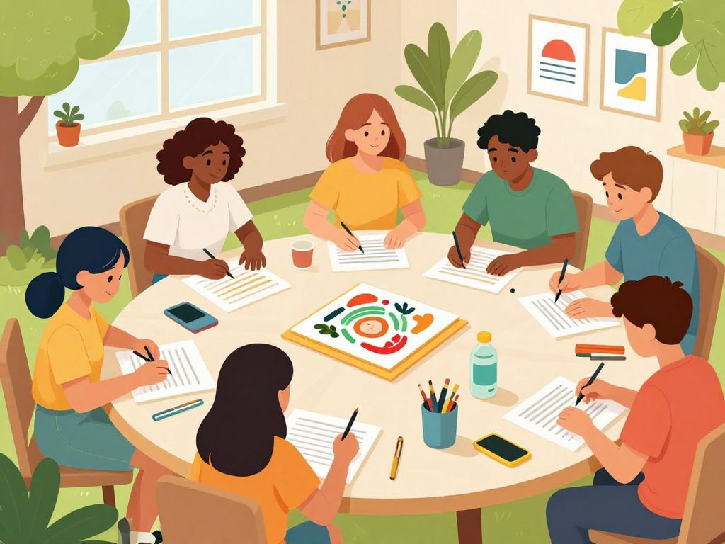 Students engaging in community art projects