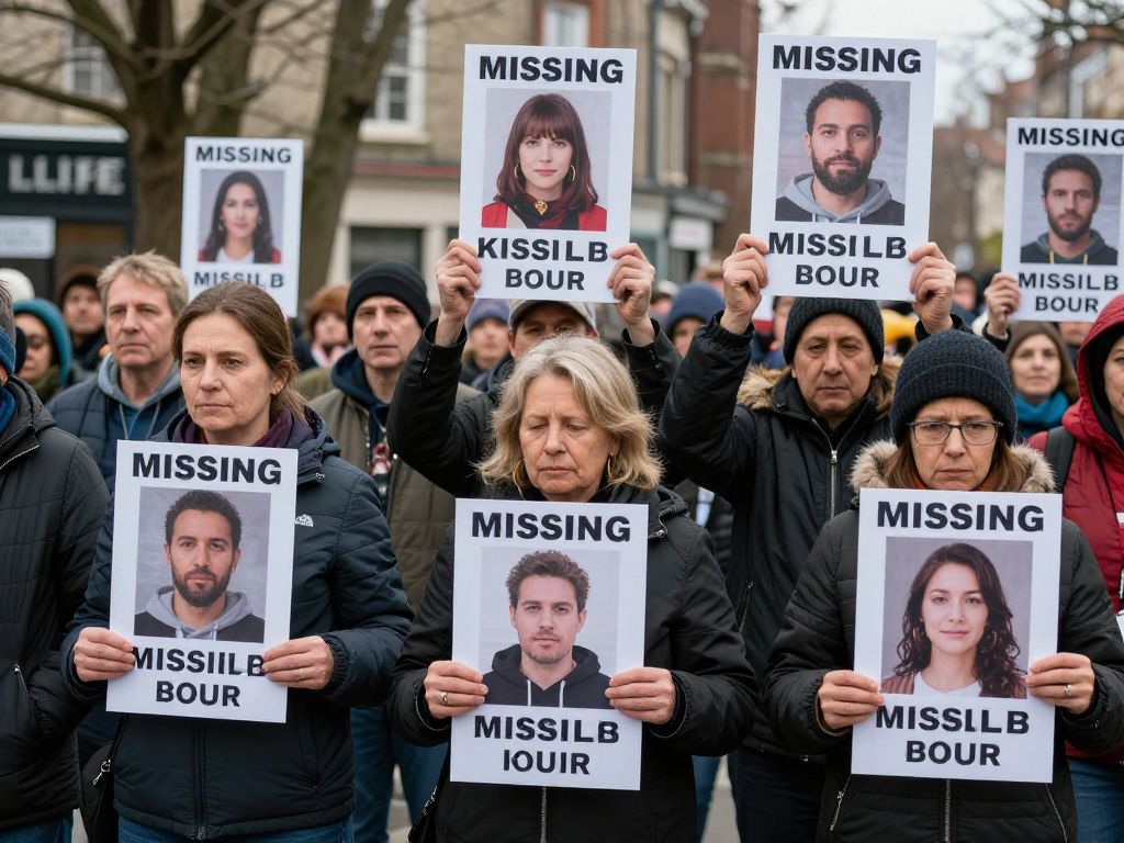 Community members gather to support the search for a missing teen.