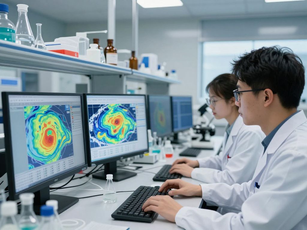 Scientists at MIT analyzing climate data related to humid heat waves.