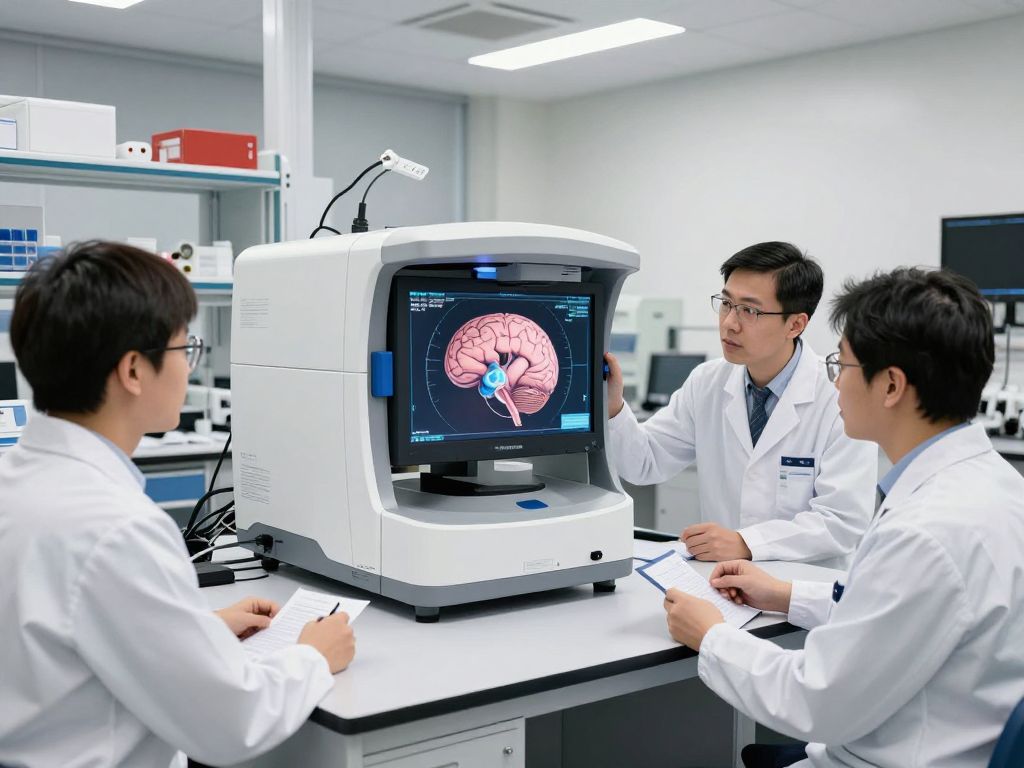 Advanced noninvasive brain imaging technology at MIT for consciousness research.