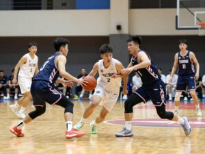 Navy Midshipmen playing against Boston University in a basketball game