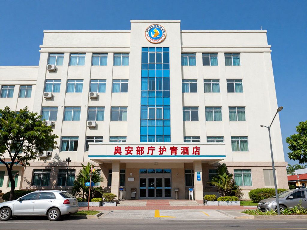 Image depicting a hospital building with local community representations