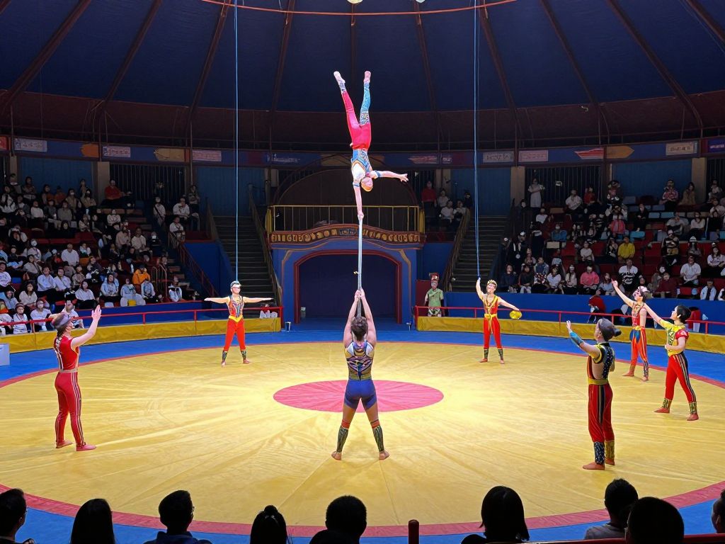 Circus performers at Ringling Bros event in Boston