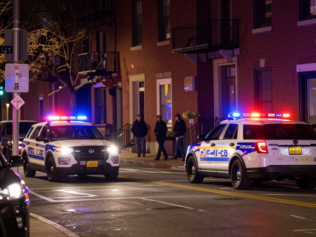 Police investigating a shooting scene in Roxbury