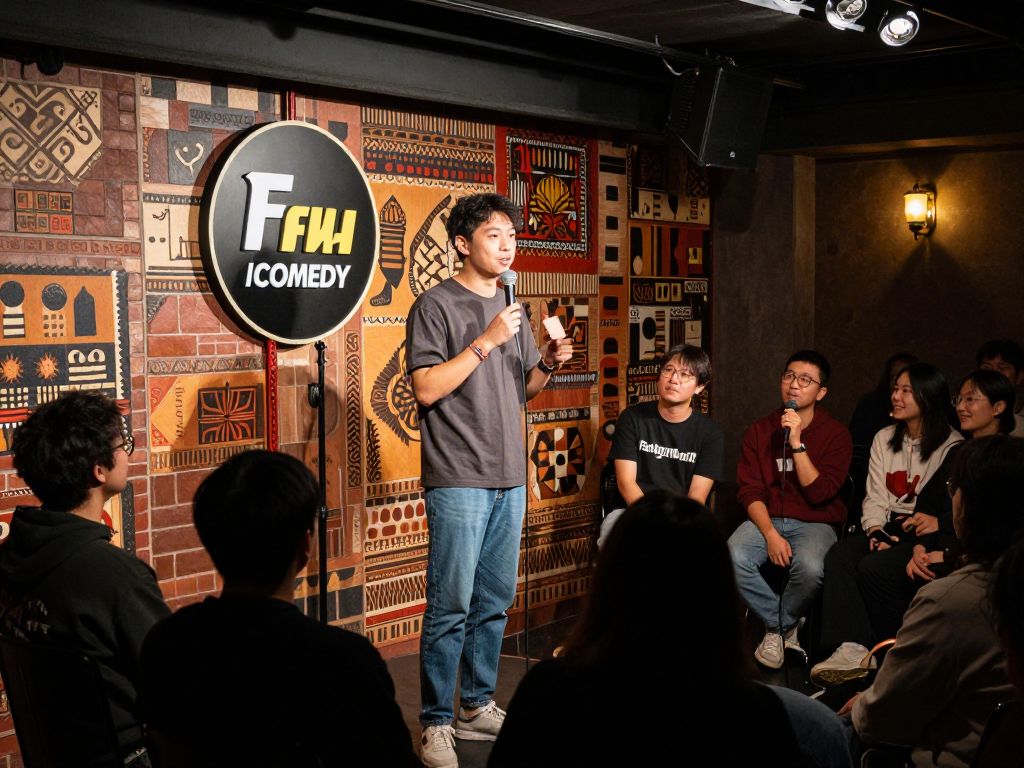 Audience enjoying a comedy show at The SMILE HIGH CLUB in Cambridge.
