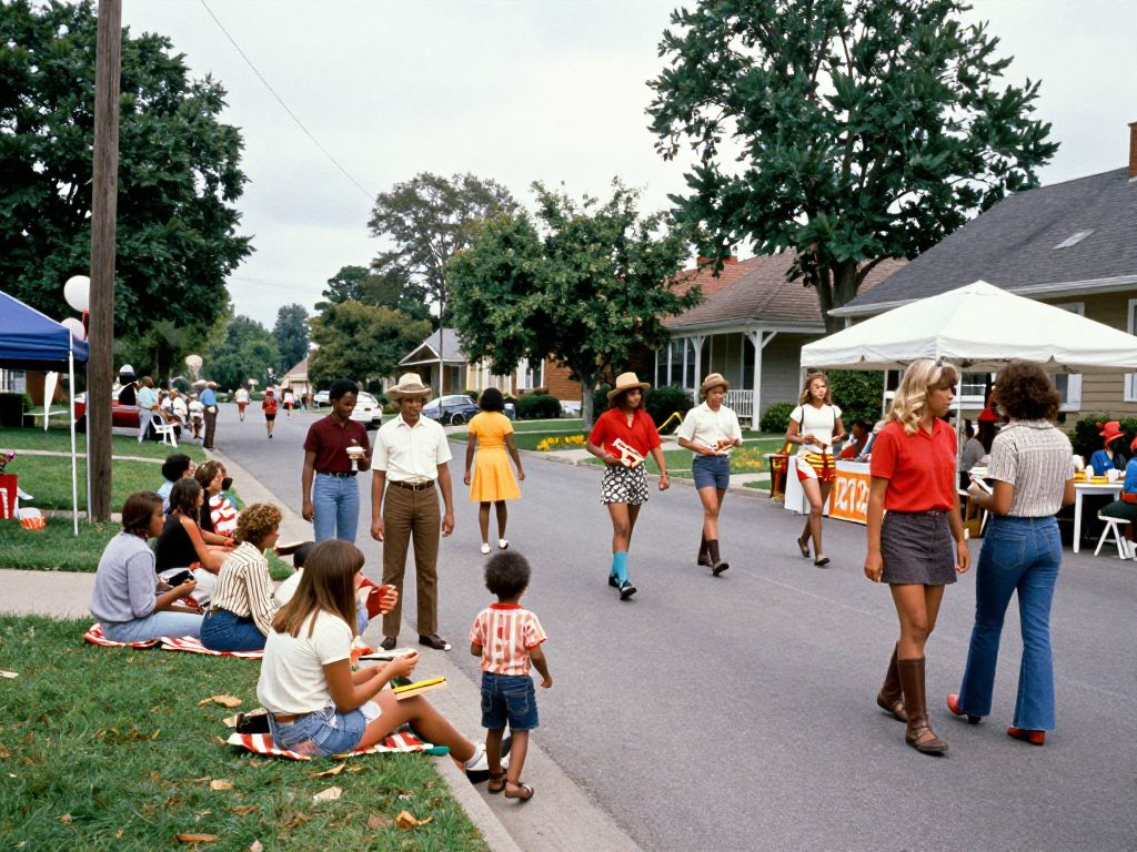 Historic street scene from South Shore during the 1970s-1980s