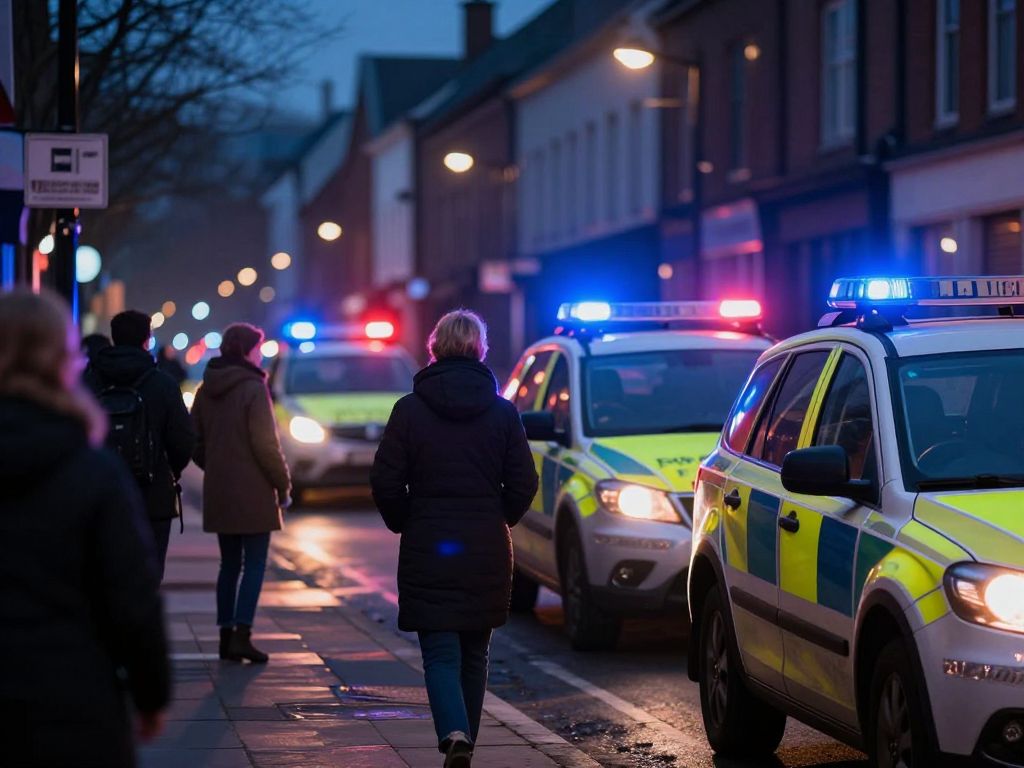 Emergency responders on the scene of an accidental shooting