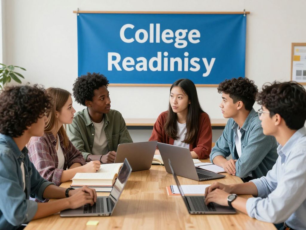 Students discussing college access and career readiness