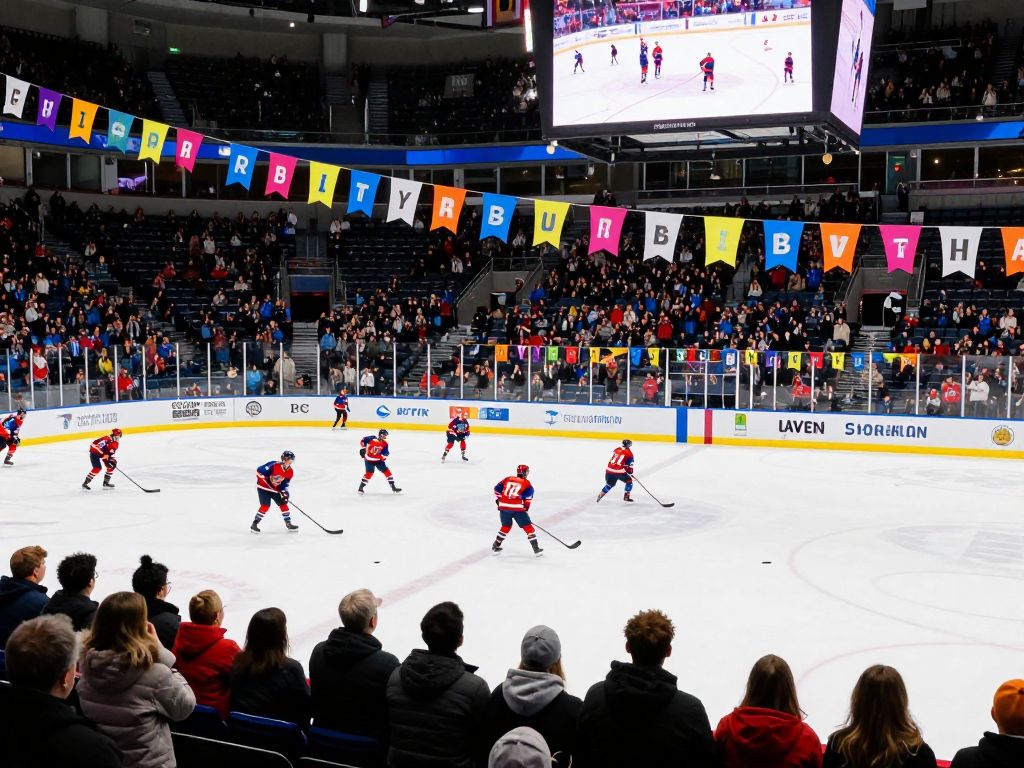Fans celebrate TRAX's Birthday at Worcester Railers hockey game