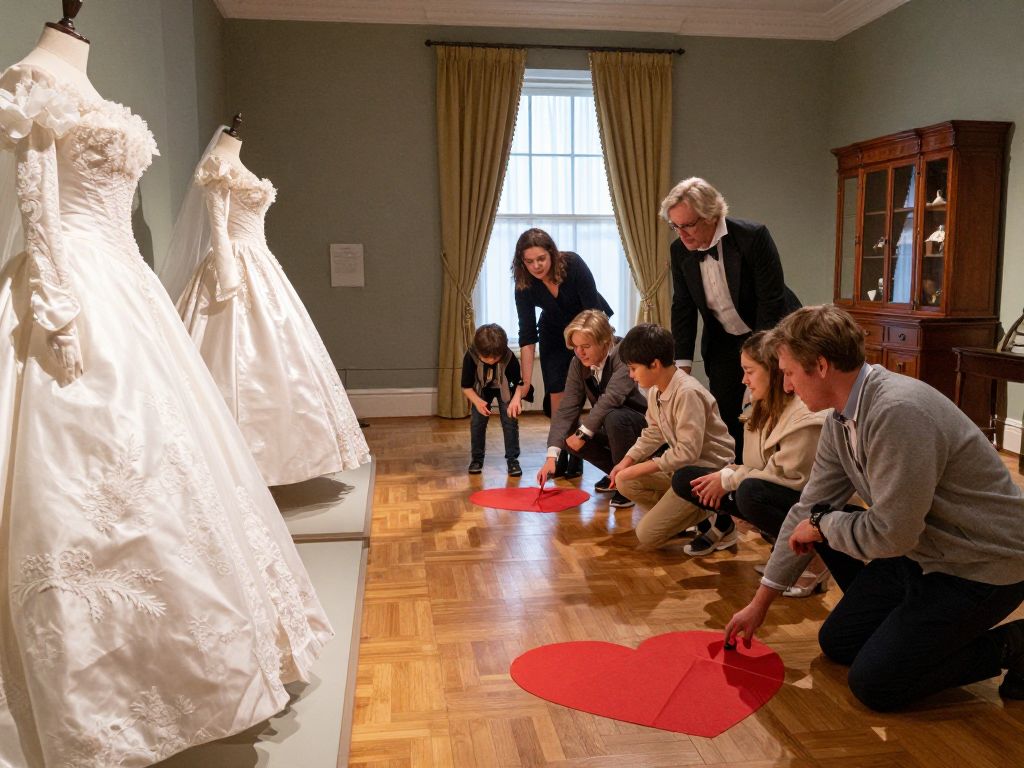 Families enjoying a scavenger hunt at the Wayland Historical Society