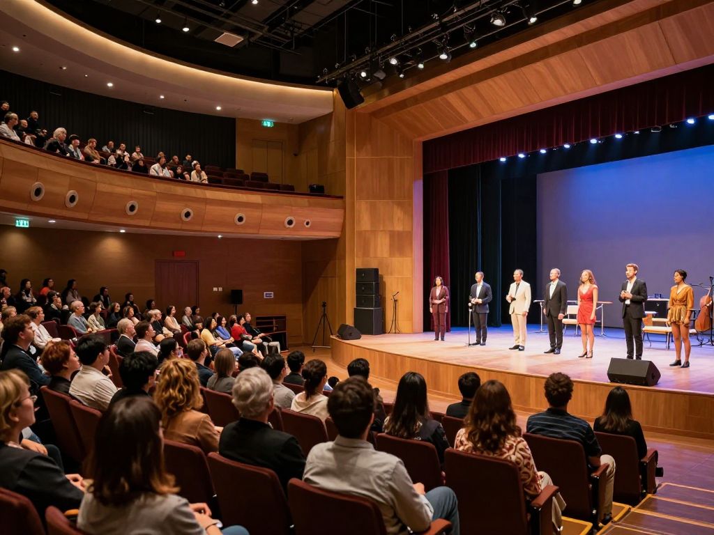 Audience enjoying a live performance at Vivo Performing Arts venue