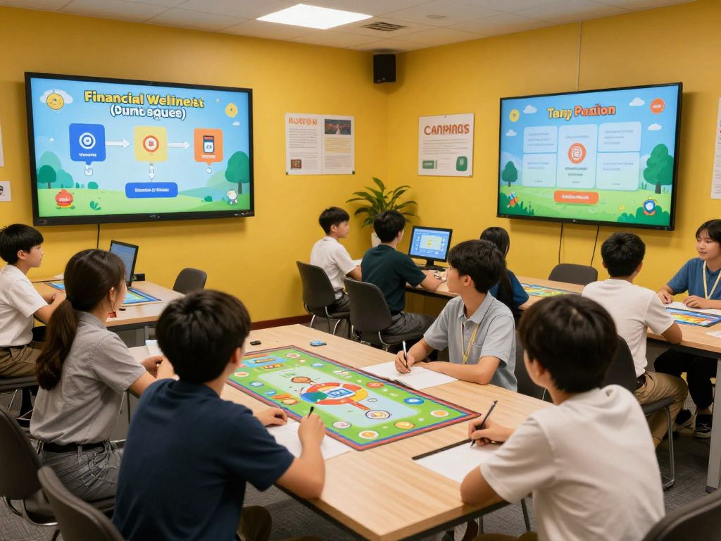 Interactive financial wellness quest room at Hanscom Federal Credit Union