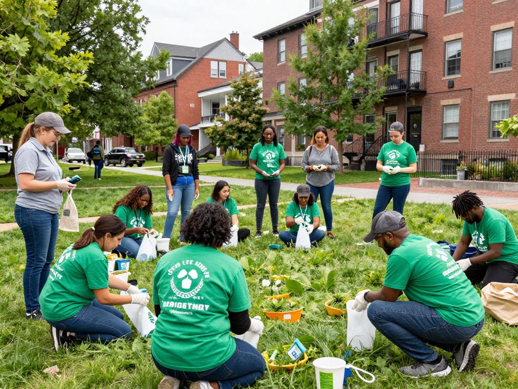 Bostonians participating in community climate initiatives