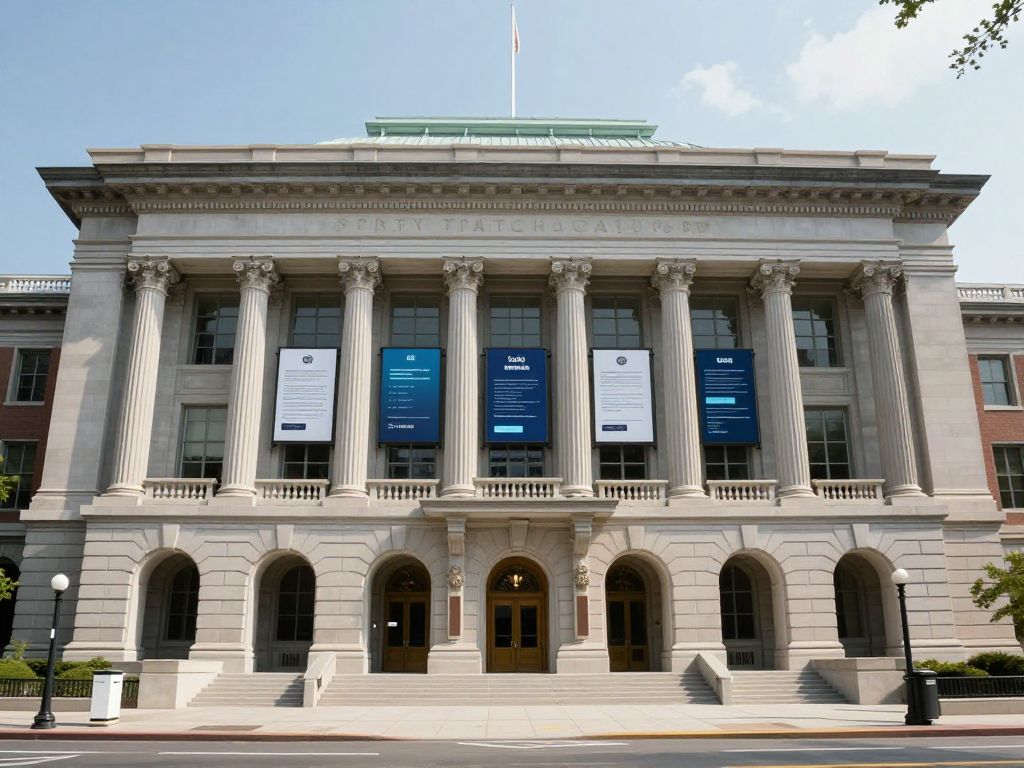 Boston court building with digital innovation elements